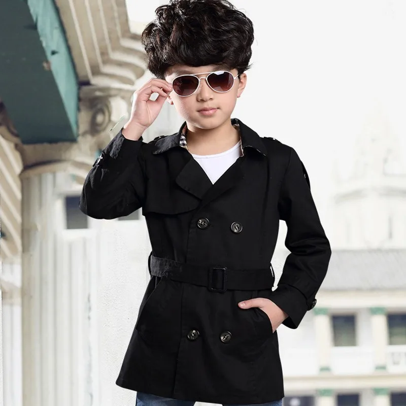 New Autumn Winter Kids Trench Coat Classic Fashion Design Boy Trench