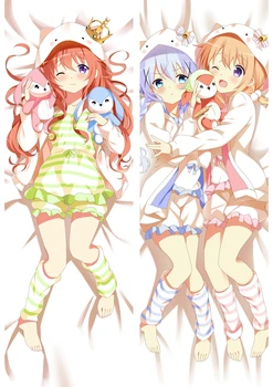 

Suef Anime manga Gochuumon wa Usagi Desuka Dakimakura two sided Pillow Cushion Case Cover 811077