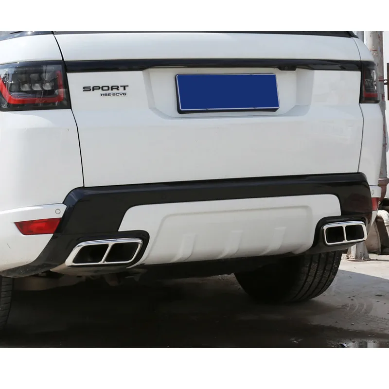 Buy 2 pcs Shiny Silver Chrome Stainless Steel Exhaust Pipe Cover Trim For Range Rover Sport 2018 2019 2020 Year Accessories
