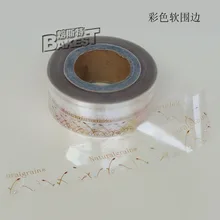 BAKEST 1 кг, роликовый красочных окружающий край Пластик прозрачный муссовый торт окружающий край