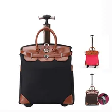 LeTrend, вместительные дорожные сумки, женские, черные, на колёсиках, Спиннер, чемодан из материала Оксфорд, на колесиках, на колесиках, для студентов, для переноски на багажнике