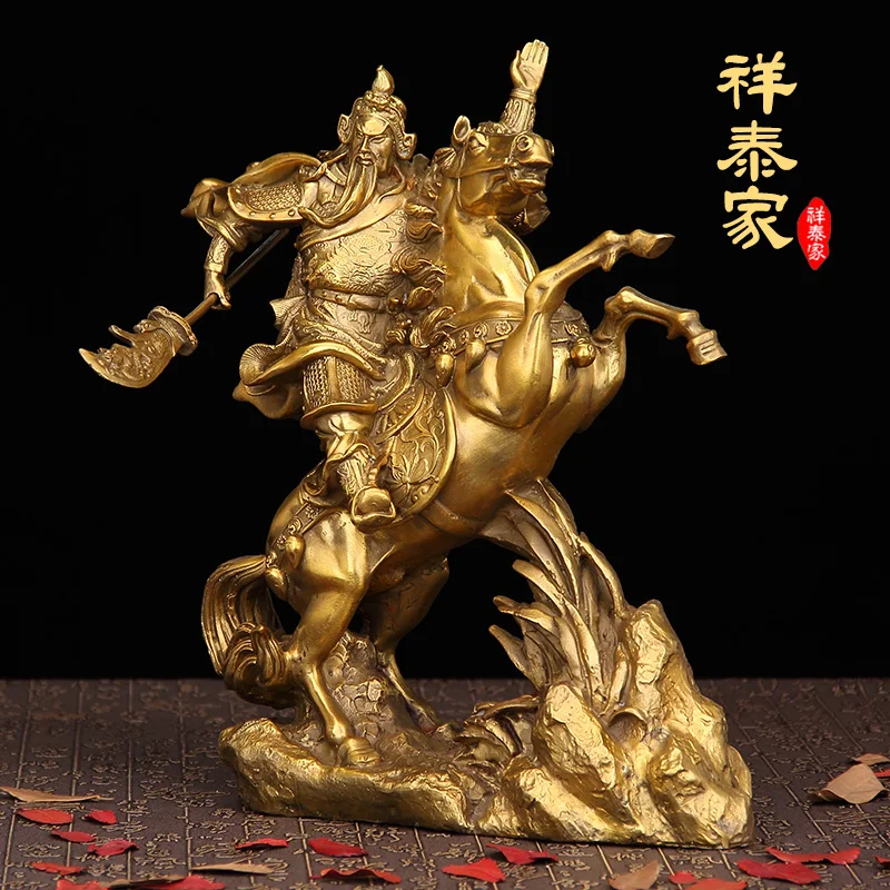 Медная Статуя Guan Gong большая статуя Фортуны Wu Feng Shui | Дом и сад