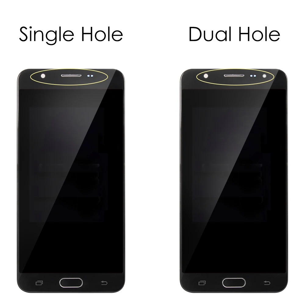 Sinbeda 5 ''Super AMOLED ЖК дисплей с одним отверстием для Samsung Galaxy J7 Prime G610 сенсорным