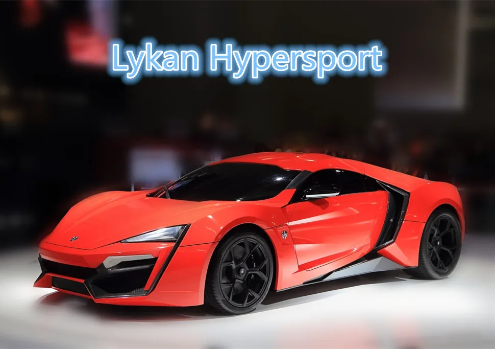 1 32 Simulation Die Cast model car toy Lykan Hypersport have lighting and font b music