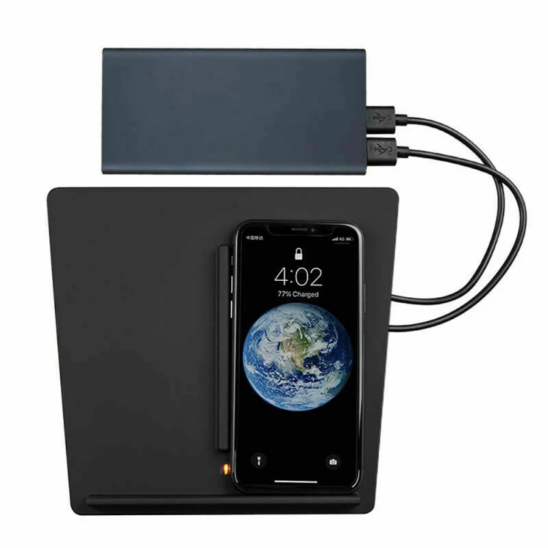 

Qi Dual Port Car Wireless Charger for Tesla Model 3 IPhone XS Max XR X Smart Fast Wirless Charging Car Phone Holder Pad