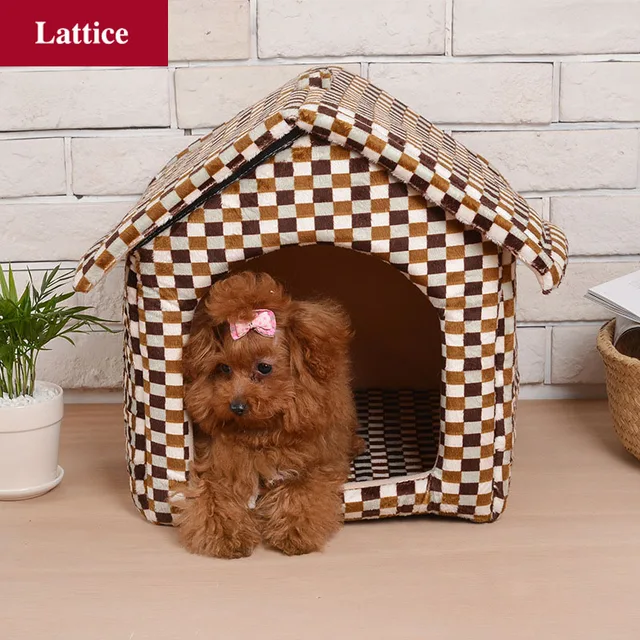 Warm Pet Dog House Bed for Small Dogs Removable Covered Dog Cage Puppy Tent Cat Home Pets Supplies Chihuahua Pug kennel Dog Beds