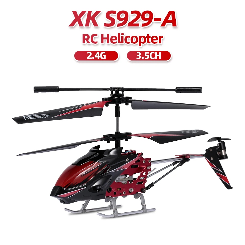 Wltoys XK S929-A вертолет 2,4 г 3.5CH со светом гироскопа для радиоуправляемых вертолётов дронов RC игрушки для подарки для детей