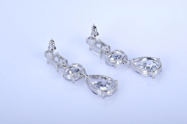 GAOLA модные женские свадебные подарки серьги форма капли серебристый цвет ААА кубические циркониевые серьги-подвески
