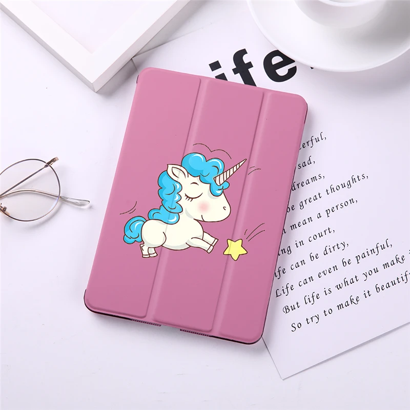 

Case Cover for iPad Pro 9.7" 10.5" 11" 12.9" 2017 2018 PU Leather Unicorn Tablet Folding Folio Case Auto Wake / Sleep