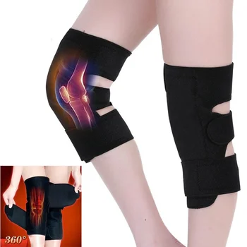 

2pcs Tourmaline Self Heating Kneepad Magnetic Therapy Knee Support Tourmaline Heating Belt Knee Massager Foot Care Tool