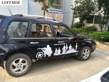 

LEFT SIDE Car Stickers Body Waist Line Color Decoration Creative Block Personalized Waterproof Decal Auto Accessories