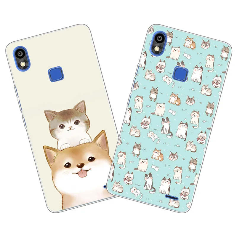 

Infinix Smart 2 HD X609 Case,Silicon Cute cat cartoon Painting Soft TPU Back Cover for Smart 2 HD X609 Phone protect cases shell