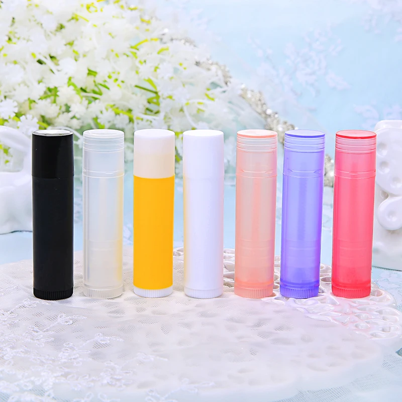 

100pcs 5g/5ml Empty Lipstick Tube Lip Balm Containers Empty Cosmetic Containers Sample Vial Solid Glue Stick Clear Travel Bottle
