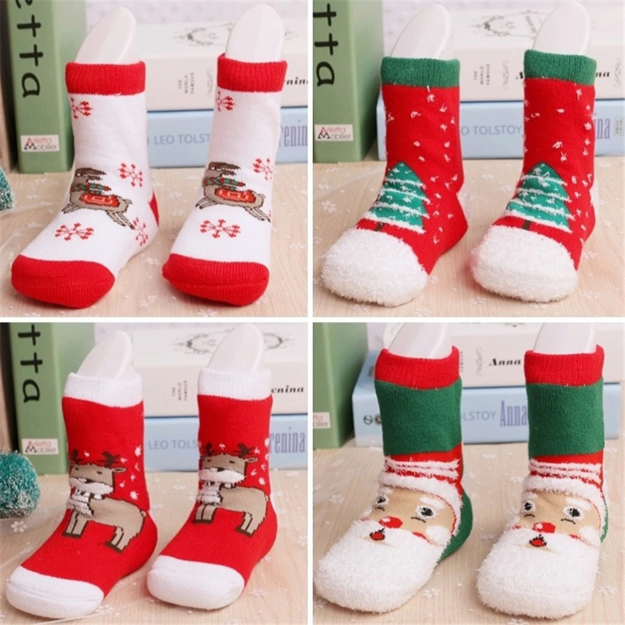 Aliexpress.com : Buy Cotton Christmas Socks Kids Girl Boys New Year ...