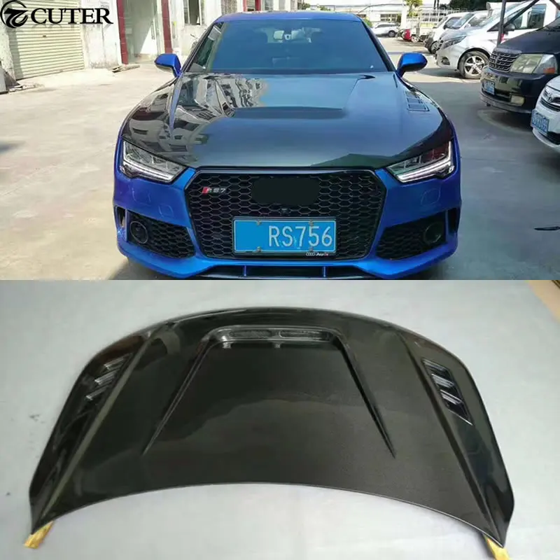 A7 RS7 Комплект кузова автомобиля из углеродного волокна капот двигателя для Audi