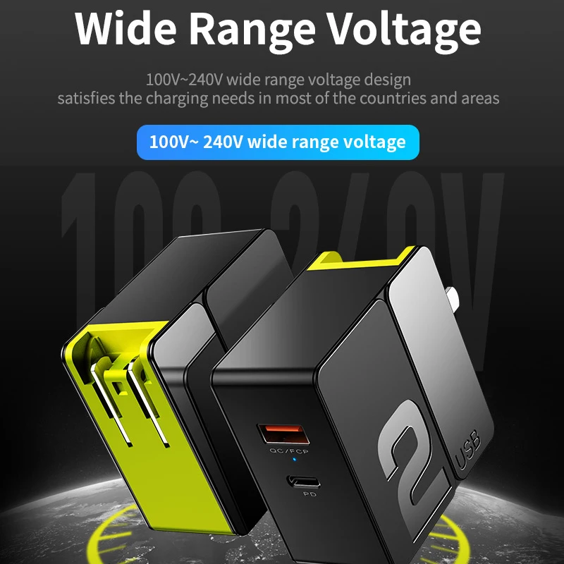 Универсальное зарядное устройство Rock 18 вт USB тип c быстрая зарядка QC3.0 PD адаптер