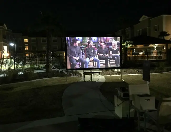 150 inch 16 to 9 fast folding projection screen pic 21