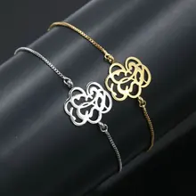 Модные мужские и женские браслеты из нержавеющей стали Золотая Звезда птица сова тонкие растягивающиеся браслеты для пар Pulseira Feminina