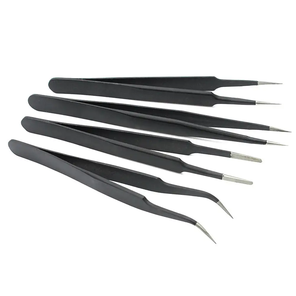 4x Professional Antistatic Tweezers ESD12-15 Model Making Hand Tool Hot | Красота и здоровье