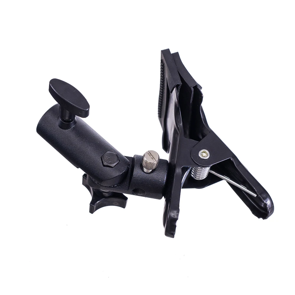Kaliou Photography Video Camcorder DV Camera Tripod Ball Head Clamp Holder Clip Clincher with E-type LED Light Lamp Flash holder