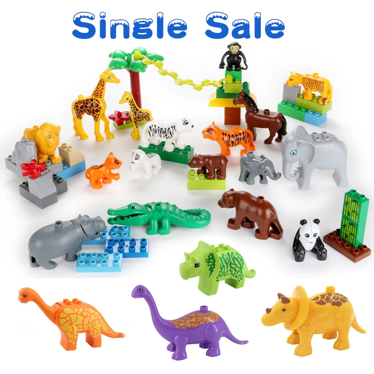 Farm Animal Building Large Particles Blocks The Zoo Dinosaur Brick Set Big Blocks Children Model Toys Compatible with Duplo Baby baby-brick : image Farm Animal Building Large Particles Blocks The Zoo Dinosaur Brick Set Big Blocks Children Model Toys Compatible with Duplo Baby baby-brick