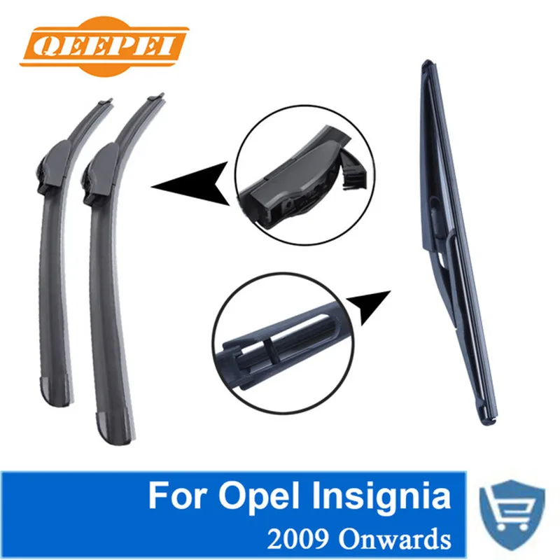 QEEPEI спереди и сзади стеклоочистителя нет руку для Opel Insignia 2009 года Высокое качество натурального каучука ветрового 24'' + 18''