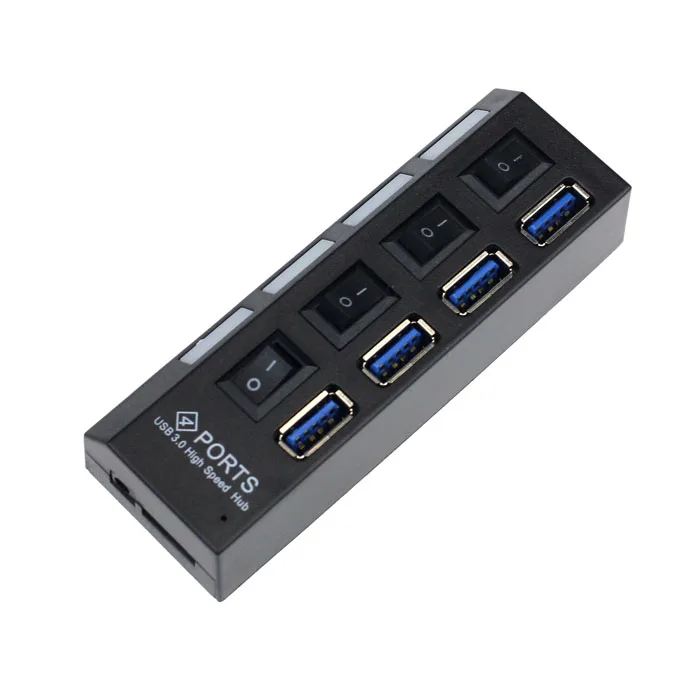 ECOSIN2 4 порта USB 3,0 концентратор с переключателем включения/выключения адаптер питания для настольного ноутбука ЕС JAN30