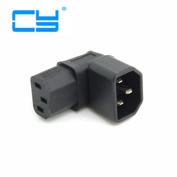 

IEC C14 Male plug to Down Right Angled 90 Degree iec angle IEC C13 Female socket Power Extension Adapter connector adaptor
