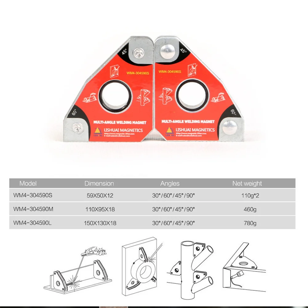 2 шт./упак. под разными углами Mini сварки магнит Неодимовый магнитный зажим для хранения инструментов для пайки 30/60/45/90 градусов