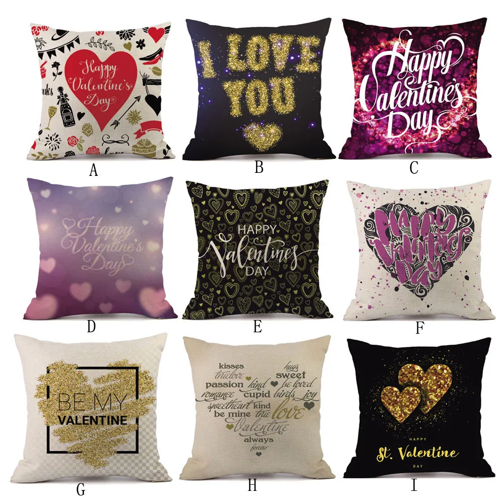 Buy Valentine's Day I Love You Cushion Cover Cotton