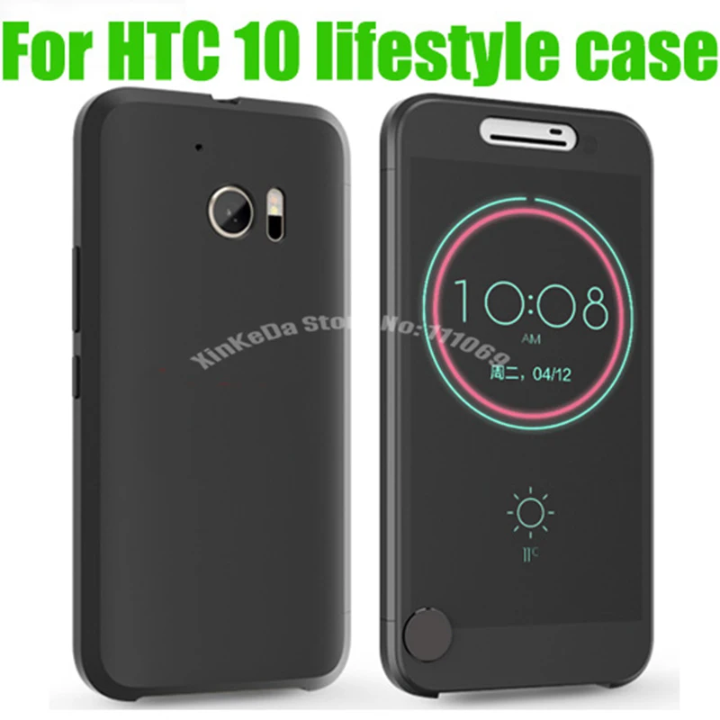 

Official Case for HTC One M10 Smart Flip Cover CAPAS for HTC 10 Lifestyle EVO Full Window Ice View Touchable Visible Shell