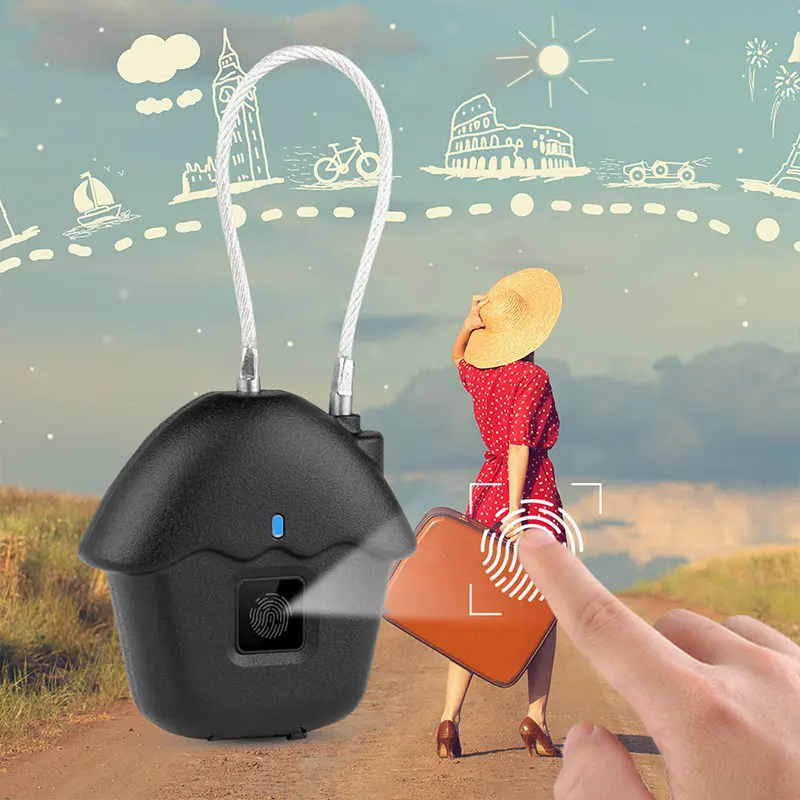 

Keyless Smart Padlock Portable Travel ID Fingerprint Padlock for Fingerprint Lock Fingerprint Home Security for Smart Lock