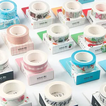 

1pcs/lot1.5cm*7m Bud silk washi tape sticker kawaii scrapbooking planner masking tape office adhesive tape DIY seal tape
