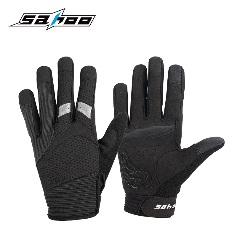 

SAHOO Cycling Gloves 3 Colors Full Finger Bicycle Gloves Gel Padded Shockproof Mountain Road Bike Gloves Guantes Ciclismo