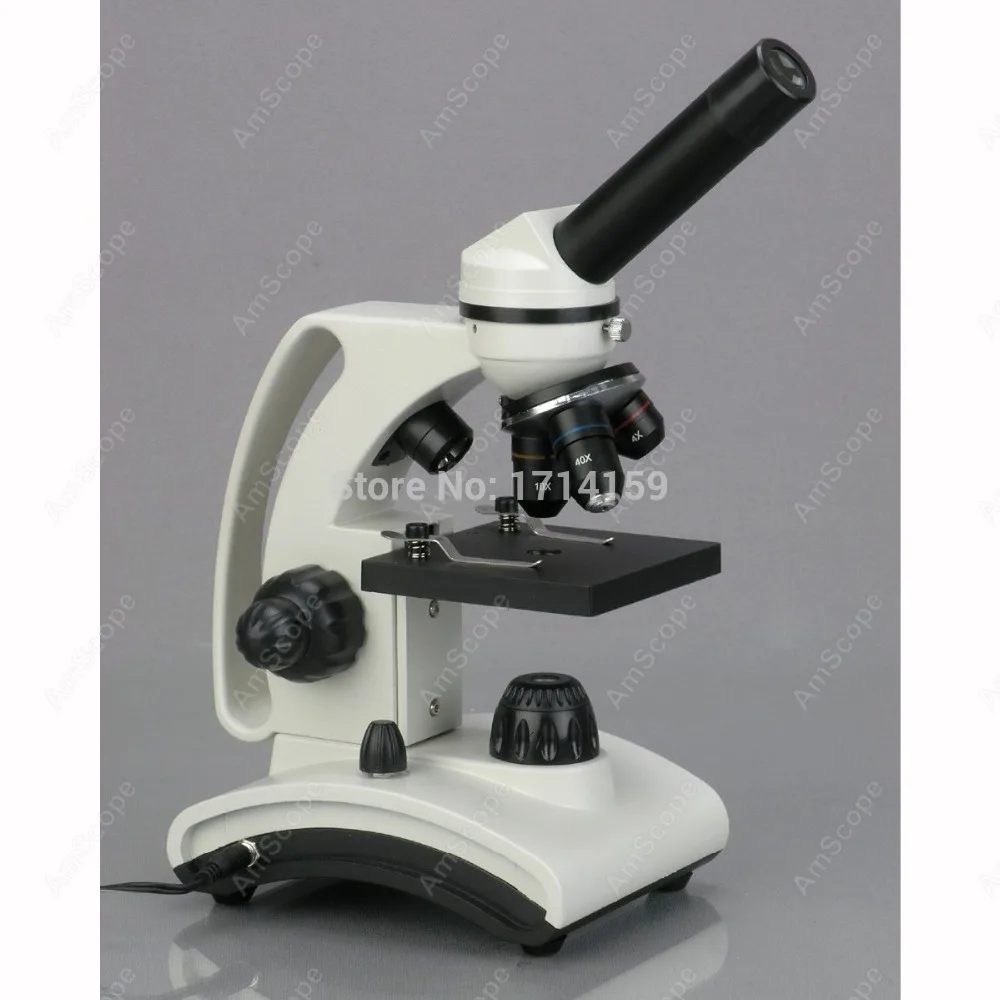 40X-1000X Metal Frame Glass Lens Digital Student Microscope + USB Came –  AmScope