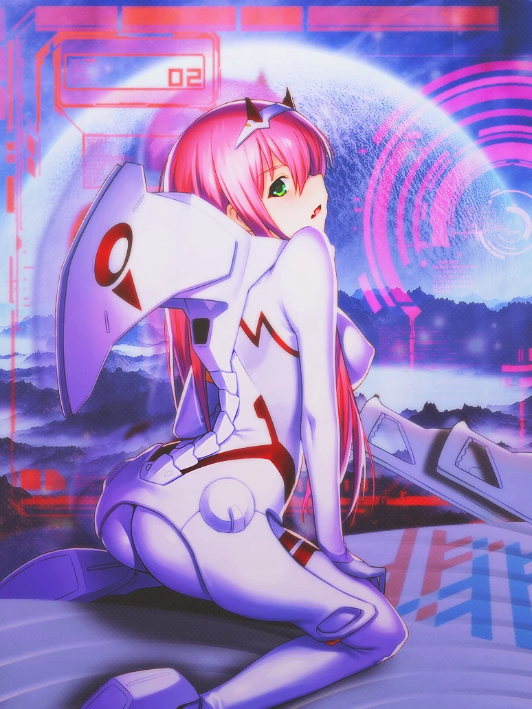 

Darling in the Franxx Zero Two Cosplay Costume 002 White Suit 3D Print Zentai Bodysuit Lycra Girls Halloween Suit, Only Bodysuit