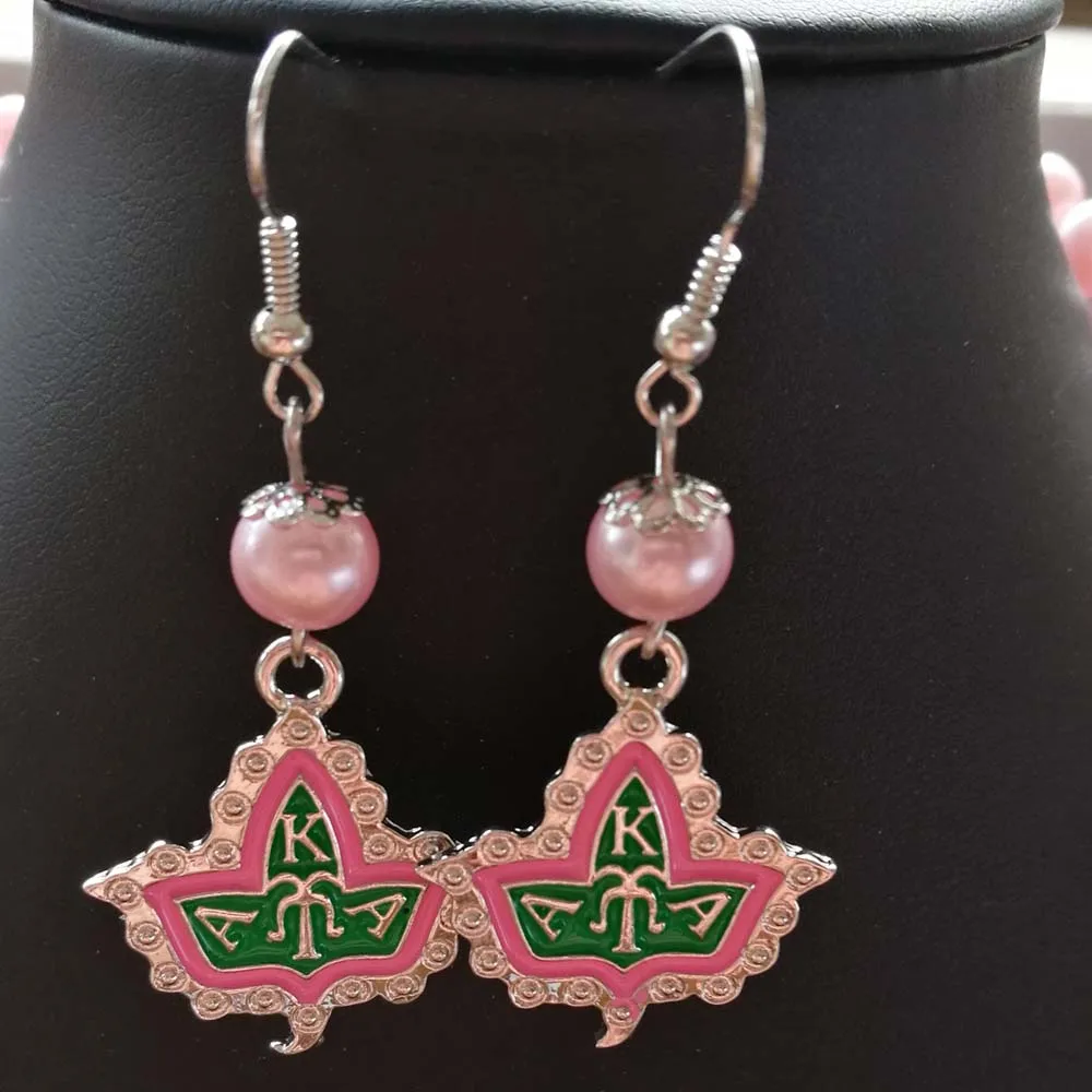 

Greek AKA lpearl sorority IVY leave Earrings Jewelry