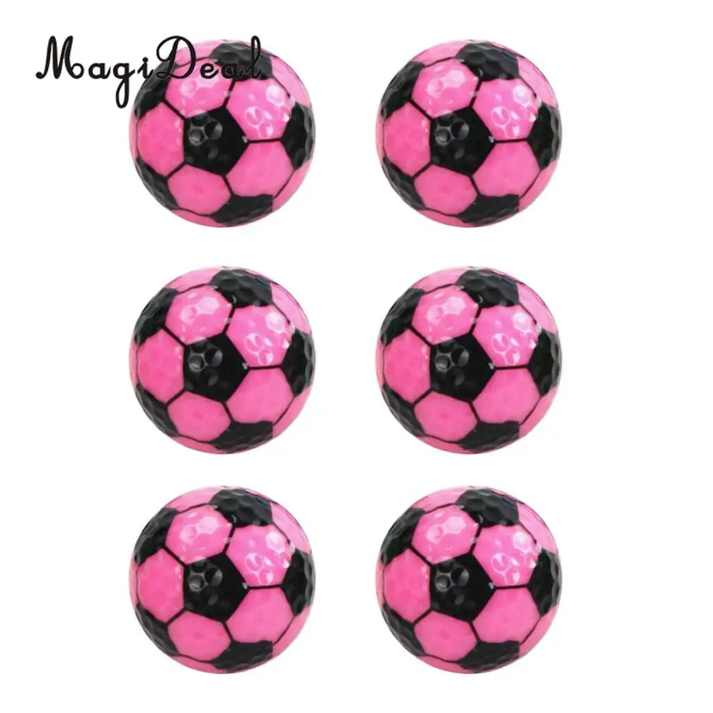 MagiDeal Set 6 Golf Ball Training Practice Balls for Children Adult Beginners Home Garden Travel Indoor Outdoor Sports Gift