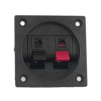 

Red Black Push In Type Square Design Speaker Terminal Plate 2Position