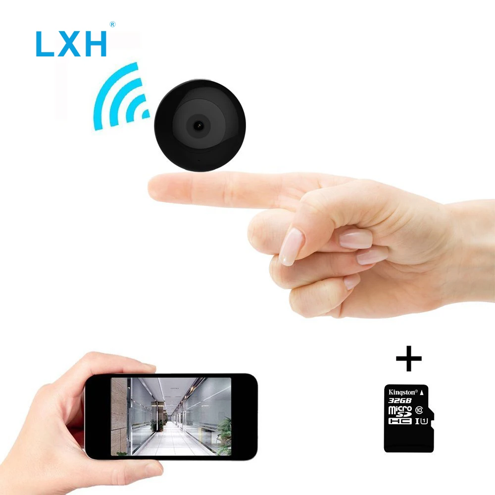 LXH C2 720P HD Night Vision Mini Camera Wifi Remote Surveillance Camera support Max 32GB micro SD/T