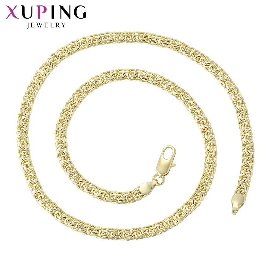 Xuping Мода Высокое качество популярный стиль длинное ожерелье Золото желтый цвет покрытием для нейтральных ювелирных изделий подарки S94.4-44758