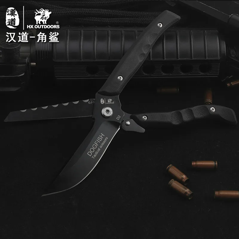 HX на открытом воздухе Многофункциональный нож для выживания Высокая твердость D2