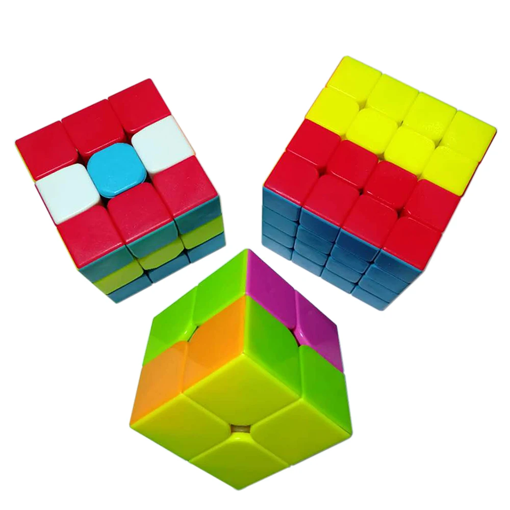 3 шт./компл. магический куб 3*3*3 на 2x2x2 кубики QiYi 3x3x3 Cubo Magico 4x4x4 Детская игрушка для