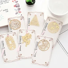 1 шт. милая серия Сакура Золотая Закладка креативный Металл Bookmarks для книг macker бумага креативные продукты канцелярские принадлежности