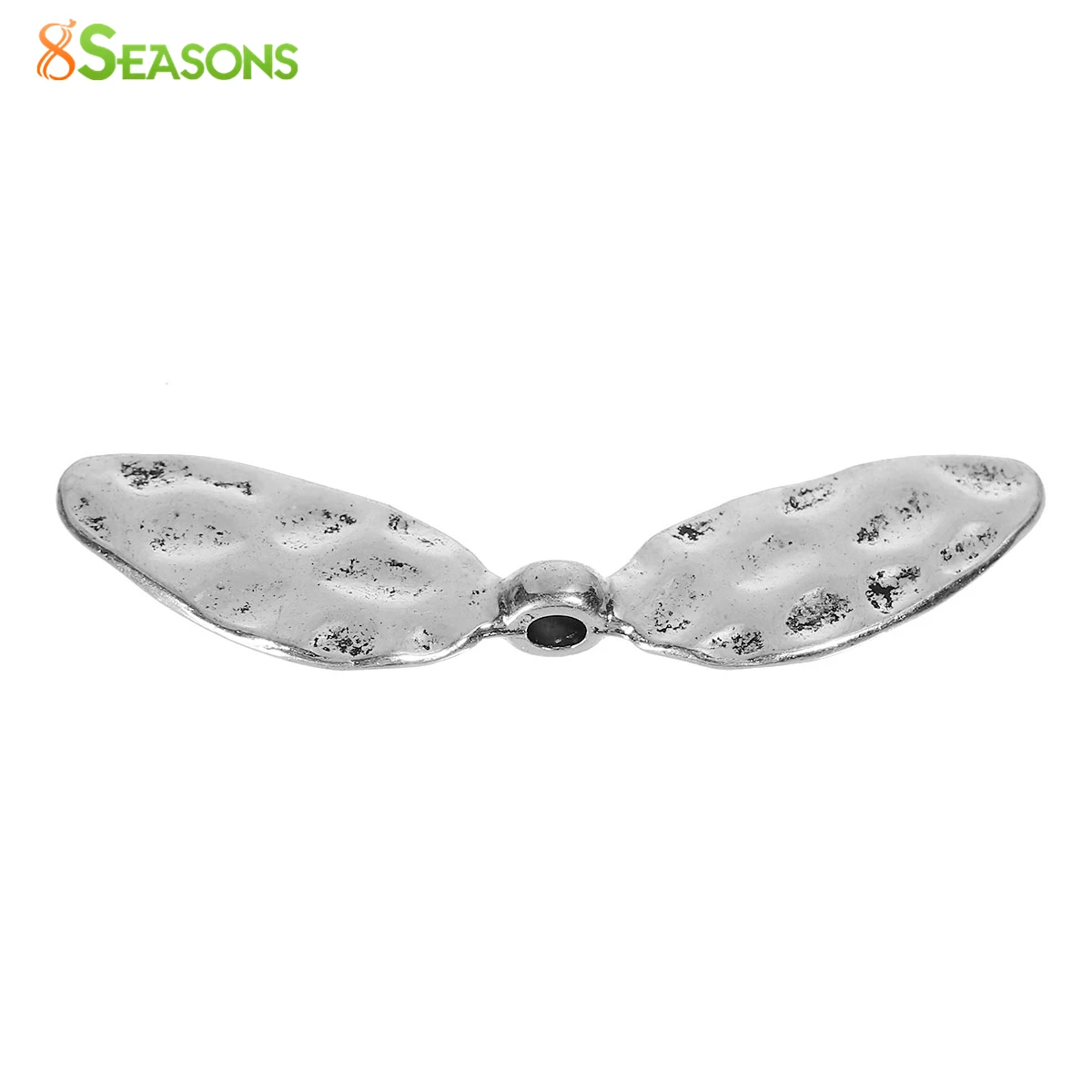

8SEASONS Zinc Based Alloy Spacer Beads Dragonfly Wing antique silver-color About 42mm x 11mm ,Hole: About 2.5mm,30 PCs 2016 new