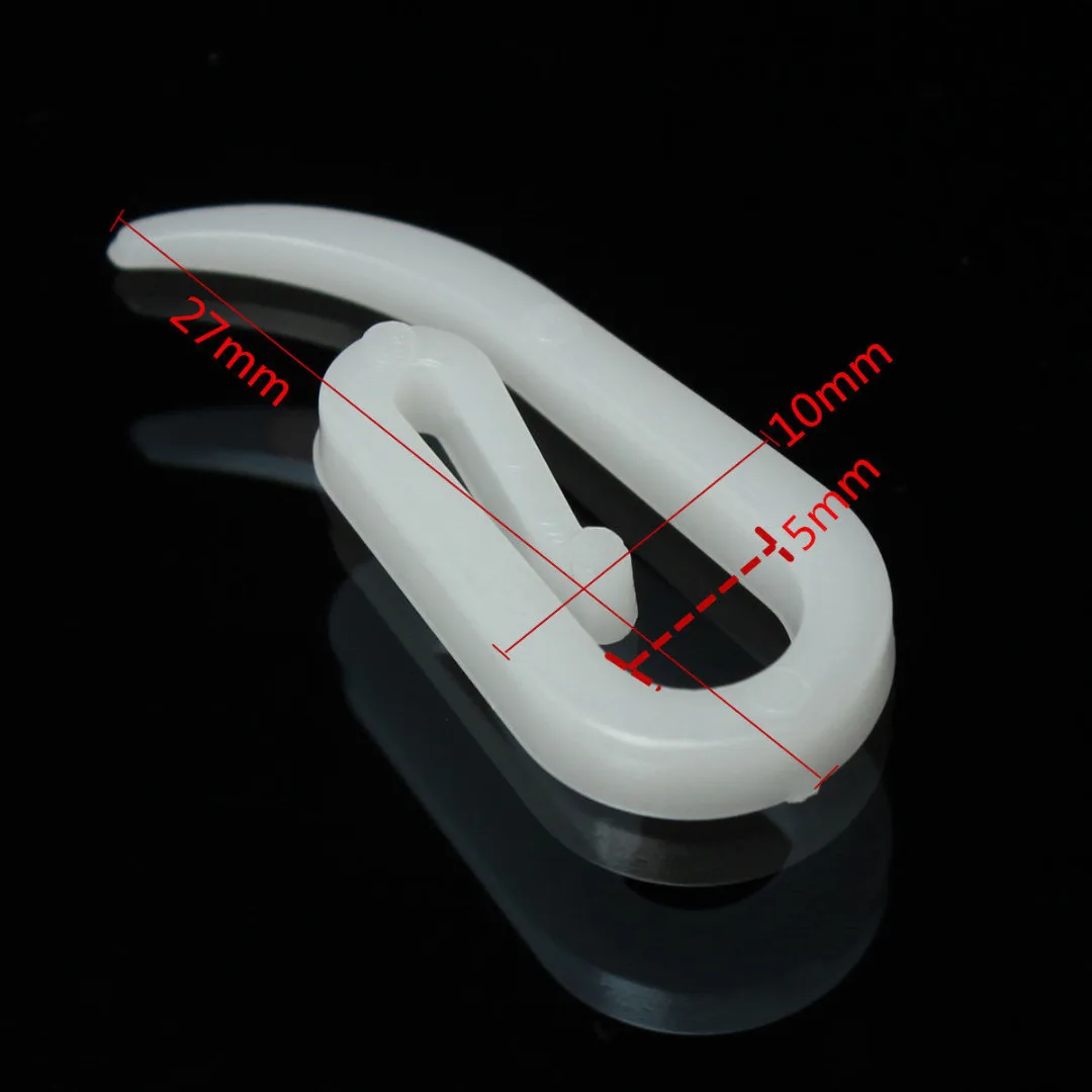 100Pcs Plastic Hanging Curtain Hooks Rings Hanger For Car Caravan Home