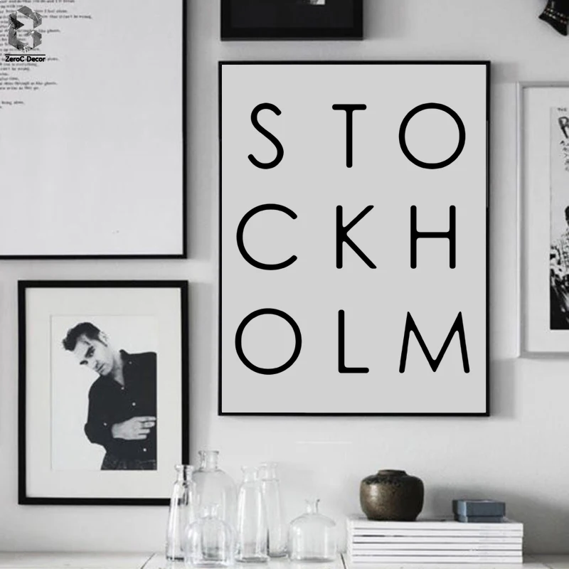 

Nordic Posters And Prints Minimalist Canvas Wall Art STOCKHOLM Painting Wall Picture For Living Room Decoration