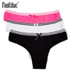 FUNCILAC – sous-vêtements de marque pour femmes, culotte Sexy rayée pour filles, slip en coton, Simple, solide, doux et respirant ► Photo 1/6
