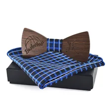 Модный деревянный джентльменский Карманный квадратный Брой воротник на пуговицах с гравировкой узор галстуки-бабочки ручной работы Вечерние деревянный галстук-бабочка костюм