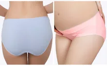 Free shipping healthy 3pcs/Lot cotton underwear low-waist pregnant triangle women large size U-shaped underpants intimates